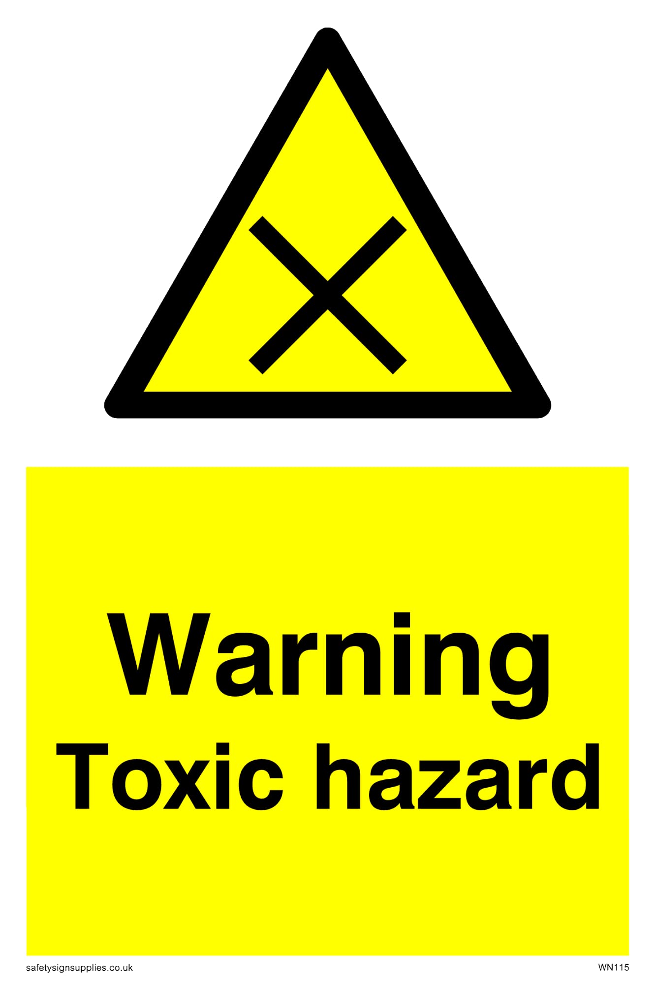 Pack of five - Toxic Hazard Sign - 100x150mm - A6P