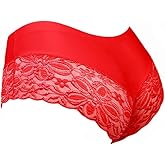 IPHREECO Mens Lace Sissy Pouch Panties Hipster Panty Underwear Briefs Bikini Thongs G String Lingerie