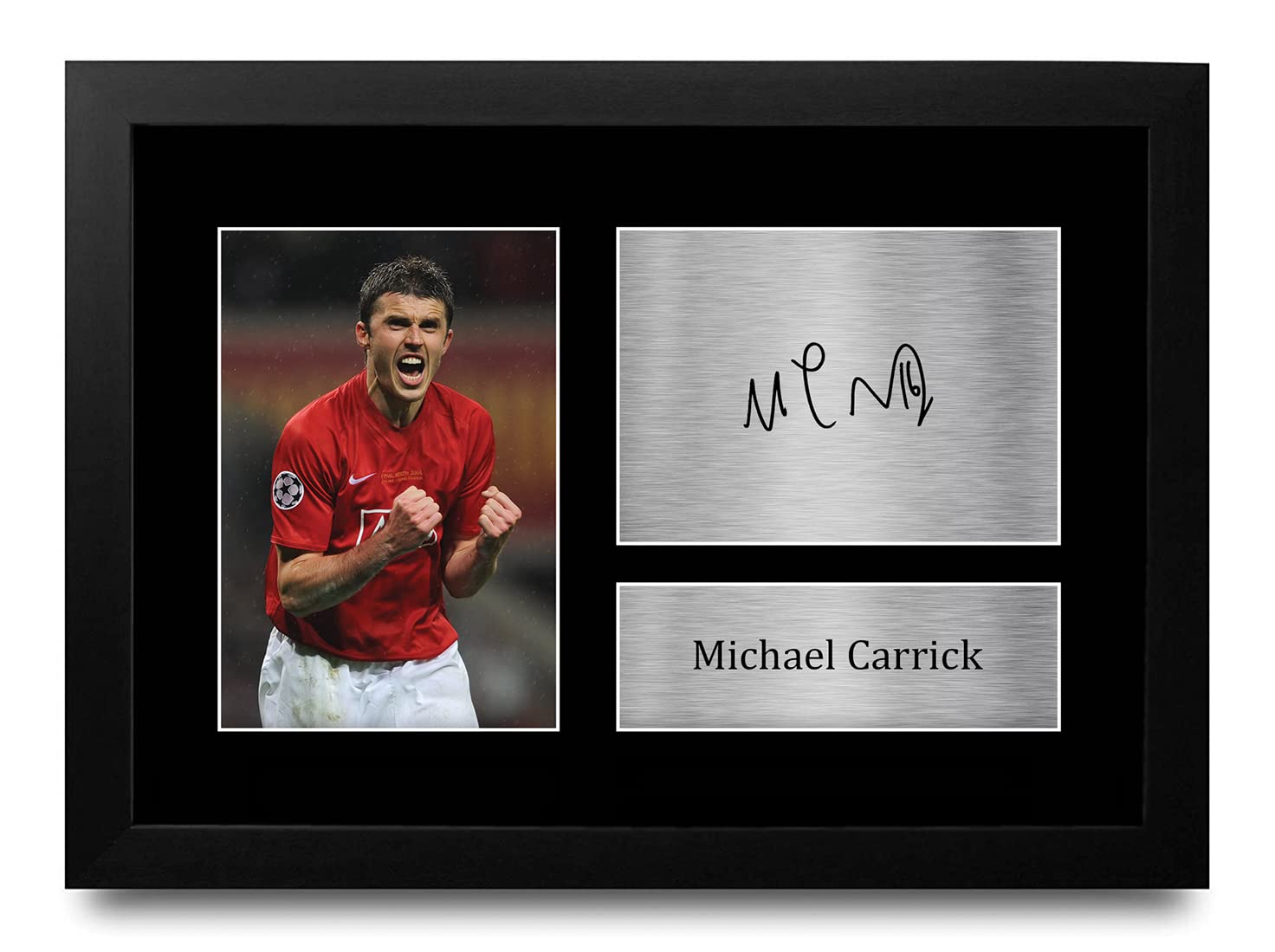 HWC Trading FR A4 Michael Carrick Gifts Printed Signed Autograph Picture for Football Fans and Supporters - A4 Framed