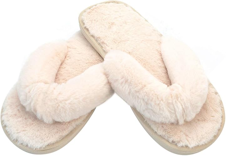 fuzzy thong slippers