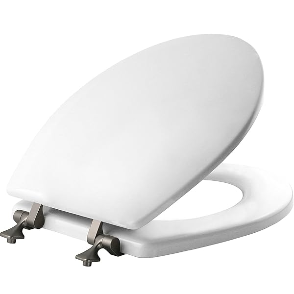 MAYFAIR 844BN 000 TOILET SEAT WITH BRUSHED NICKEL...