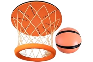 Hanging Indoor Basketball Hoop, Ceiling Swish Indoor Mini Basketball Hoop, No Assembling, Basketballs Goal with Soft Balls, F