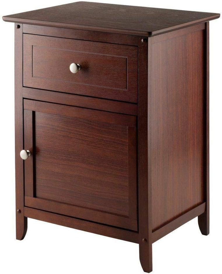 Amazon Com Moon Daughter Antique Walnut Finish Nightstand Bedside