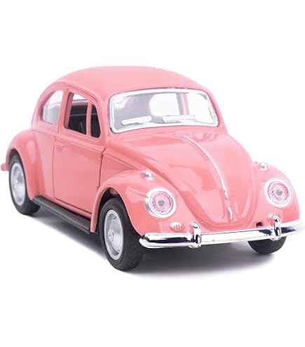 thumbnail interactive-video image 1 of Kinsmart 1:64 Diecast VW Bus – 1962 Volkswagen Van, Pastel Pink, KT2546D 1 of 2