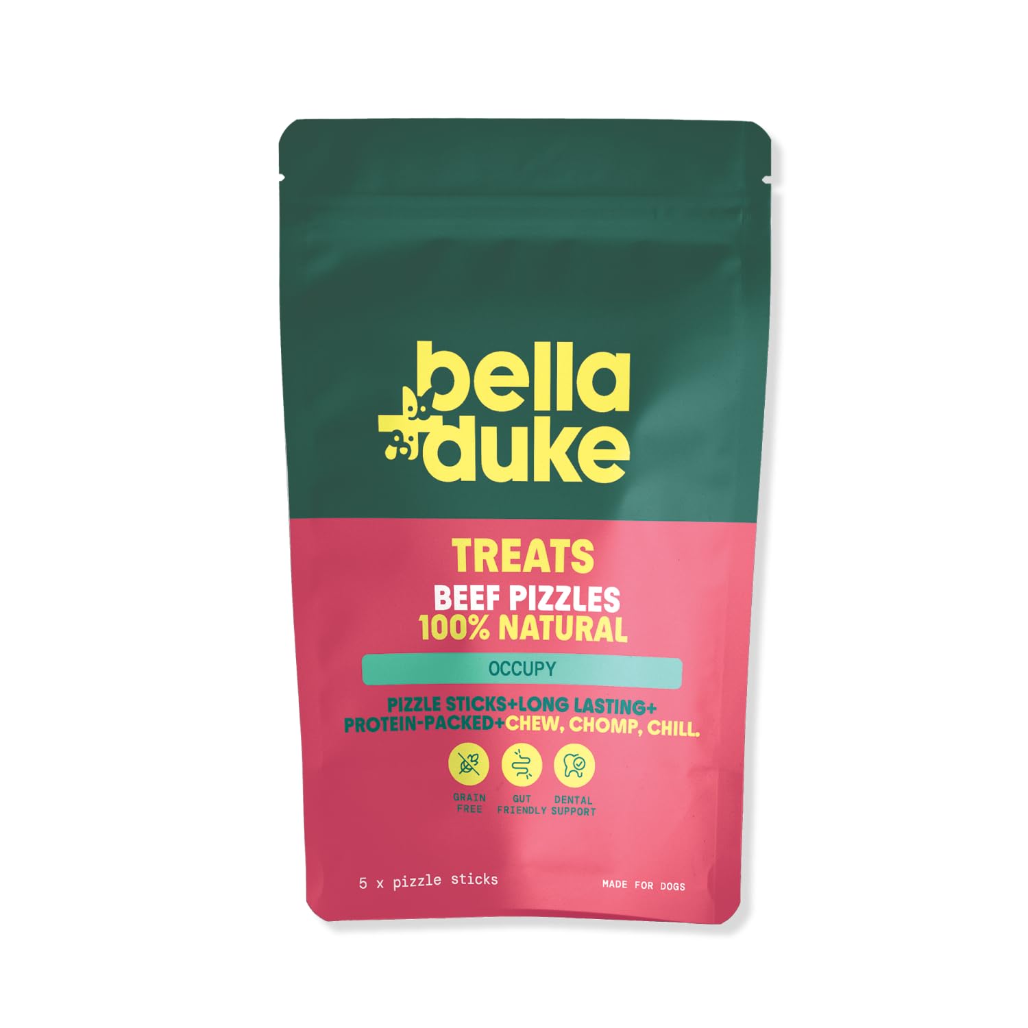 Bella+Duke Beef Pizzles for Dogs - Natural Alternative to Dental Sticks - Chew for Cleaner Teeth & Gums - Ideal for Teething Pups - 100% Natural Grain-Free Dog Treats