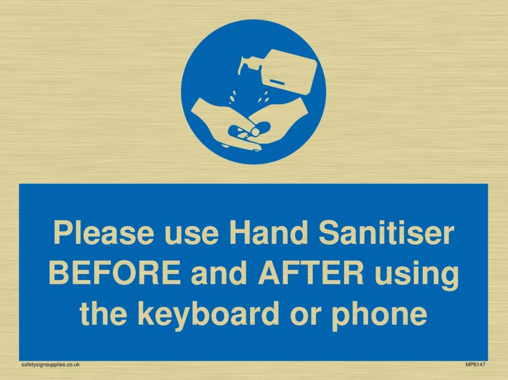 Please use Hand Sanitiser BEFORE and AFTER using the keyboard or phone