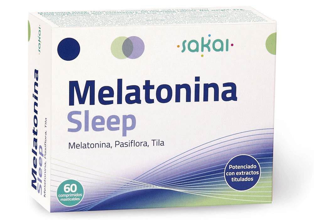 Sakai - Melatonina Sleep, 60 comprimidos masticables. Conciliación ...