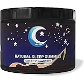 Malvjun Natural Sleep Aid Gummies - Melatonin Free Supplement - Sleep+ Gummies for Adults - Promote Deep Restful Sleep Naturally Relaxing (60count)