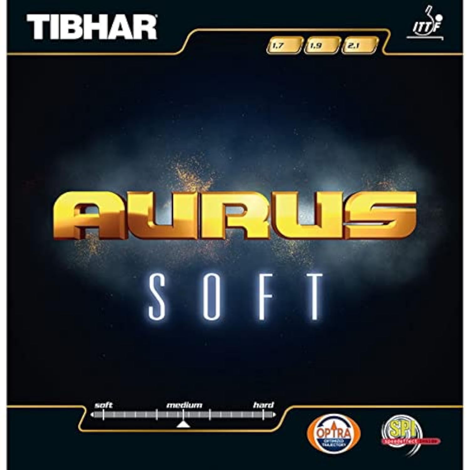Tibhar Aurus Soft Table Tennis Pad, Black , 2,1mm