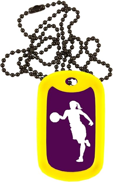basketball dog tag necklace