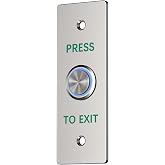 Push To Exit Button IP67 Waterproof Stainless Steel with LED light NO/NC Press Exit Switch