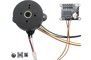 2804 Brushless Outrunner Hollow Shaft DC Motor Kit with AS5600 Magnetic Encoder & Simple FOC Mini Driver Board for Gimbal, Dr