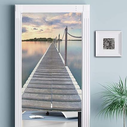 Amazon.de: JISMUCI Vorhänge für Türen, Ponton Steg Anlegesteg Deck über