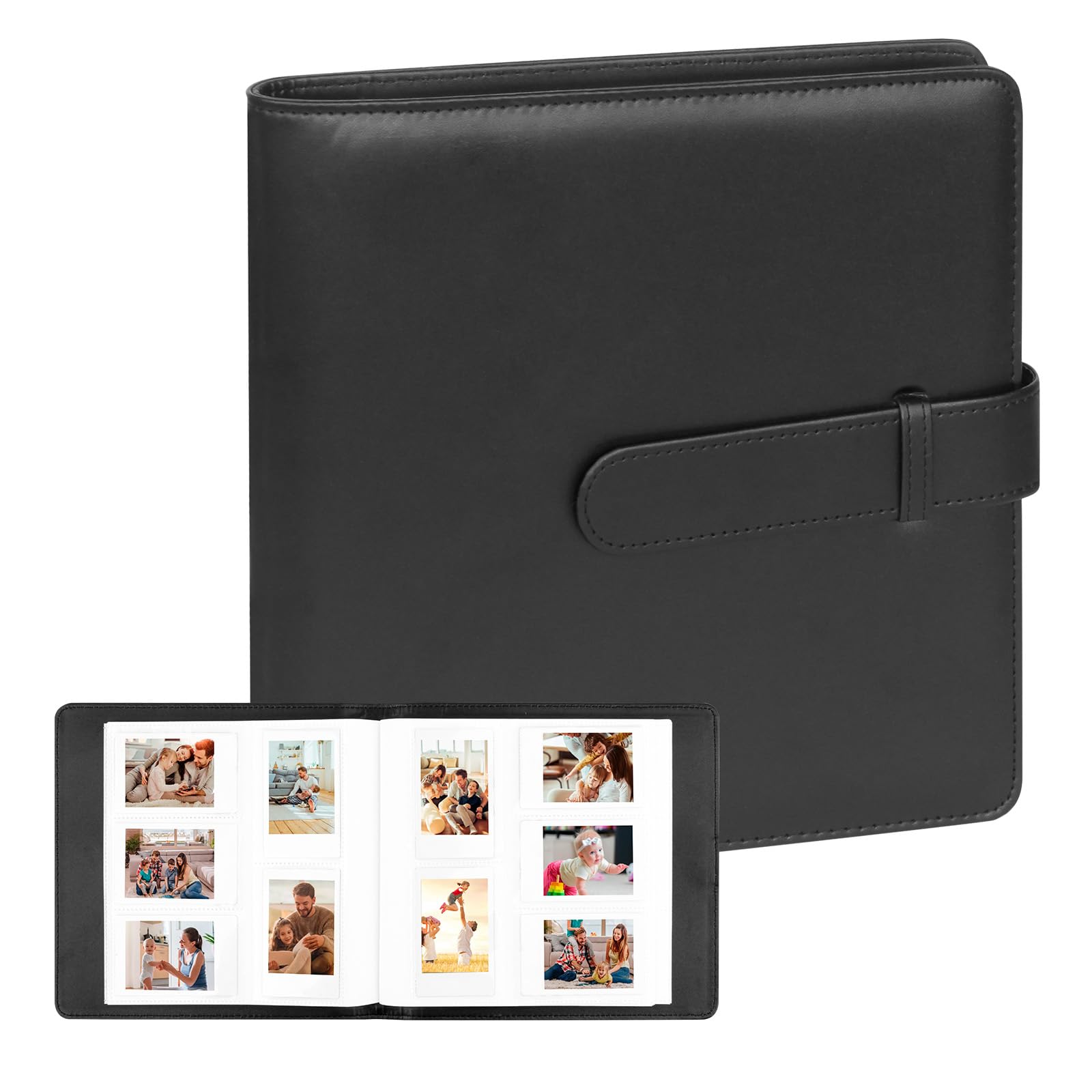 Photo 1 of 360 Pockets Instant Photo Album for Fujifilm Instax Mini 12 11 9 8+ 8 99 40 EVO LiPlay Instant Film,Fits Polaroid Snap/PIC-300/Z2300/ SocialMatic Cameras & Zip 2x3 Printer (Black)