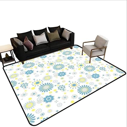 Amazon Com Living Room Carpet Yellow And Blue Soft Spring