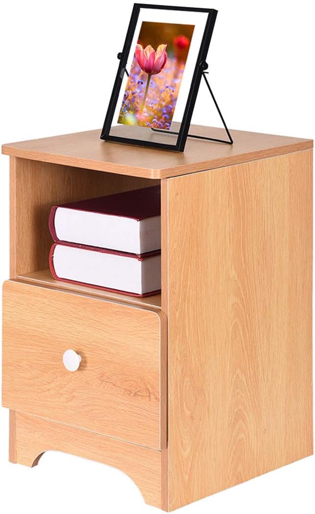 Amazon Com Single Drawer Bedside Table Nordic Pine Color Easy To