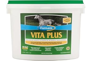 Farnam Vita Plus Balanced Multi-Vitamin & Mineral Horse Supplement, Provides Balanced Nutrition to Support Overall Health and Performance, 3.75 pounds, 30 Day Supply