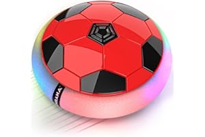 Mirana Air Football Smart - Hover Soccer Ball - Inbuilt Rechargeable Battery - Indoor Outdoor Toys with Attractive LED Light - Soft Foam Bumper Floating Disk - Birthday Gift for Boys and Girls