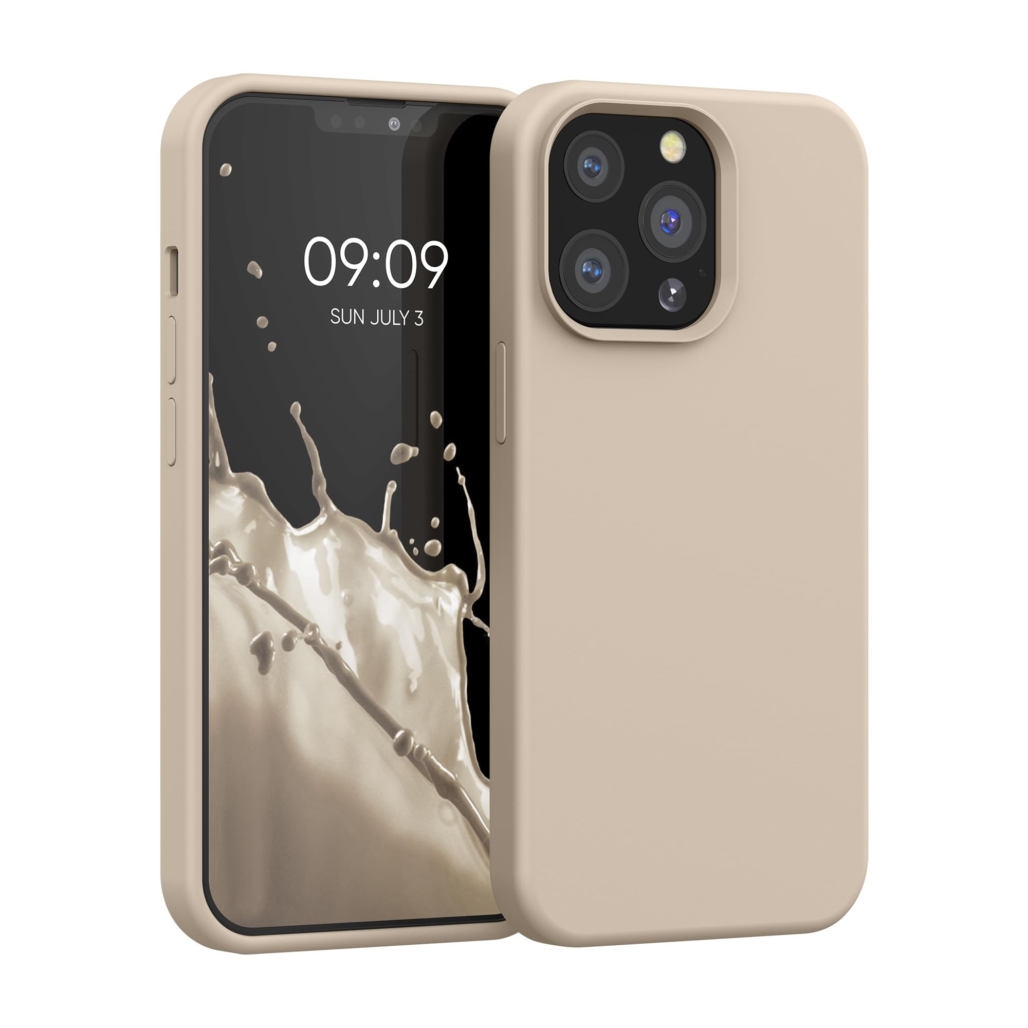 kwmobile Case Compatible with Apple iPhone 13 Pro Case - TPU Silicone Phone Cover with Soft Finish - Cream