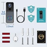 XTU Wireless WiFi Video Doorbell Camera 2K HD Battery PIR Motion Night Vision view 8