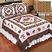 Collections Etc Fall Leaves Patchwork Quilt, Reversible, Holiday Bedroom Décor, Red Multi, King