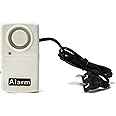 QWORK Power Failure Alarm, Automatic Power Cut Failure Outage Alarm 120db LED Indicator Smart Warning Siren Power by 9V Battery (NOT Included), Plug 220V