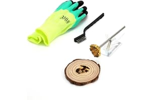 AIMOADO Branding Iron, 1 1/2" Wood Branding Iron for Woodworking Leather Hats, BBQ Steak Bread Logo Branding Iron for Food