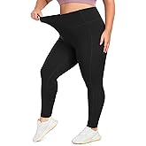 IUGA Buttery Soft Plus Size Leggings for Women No Front Seam Leggings with Pockets for Women Tummy Control Yoga Pants 3X 4X