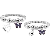 Mother Daughter Bracelets Set for 2 Mom Daughter Gifts 2PCS Bracelet for Woman Christmas Mother's Day Present for Her 2 Piece Stretch Jewelry for Woman from Mom Graduation Birthday Wedding Present