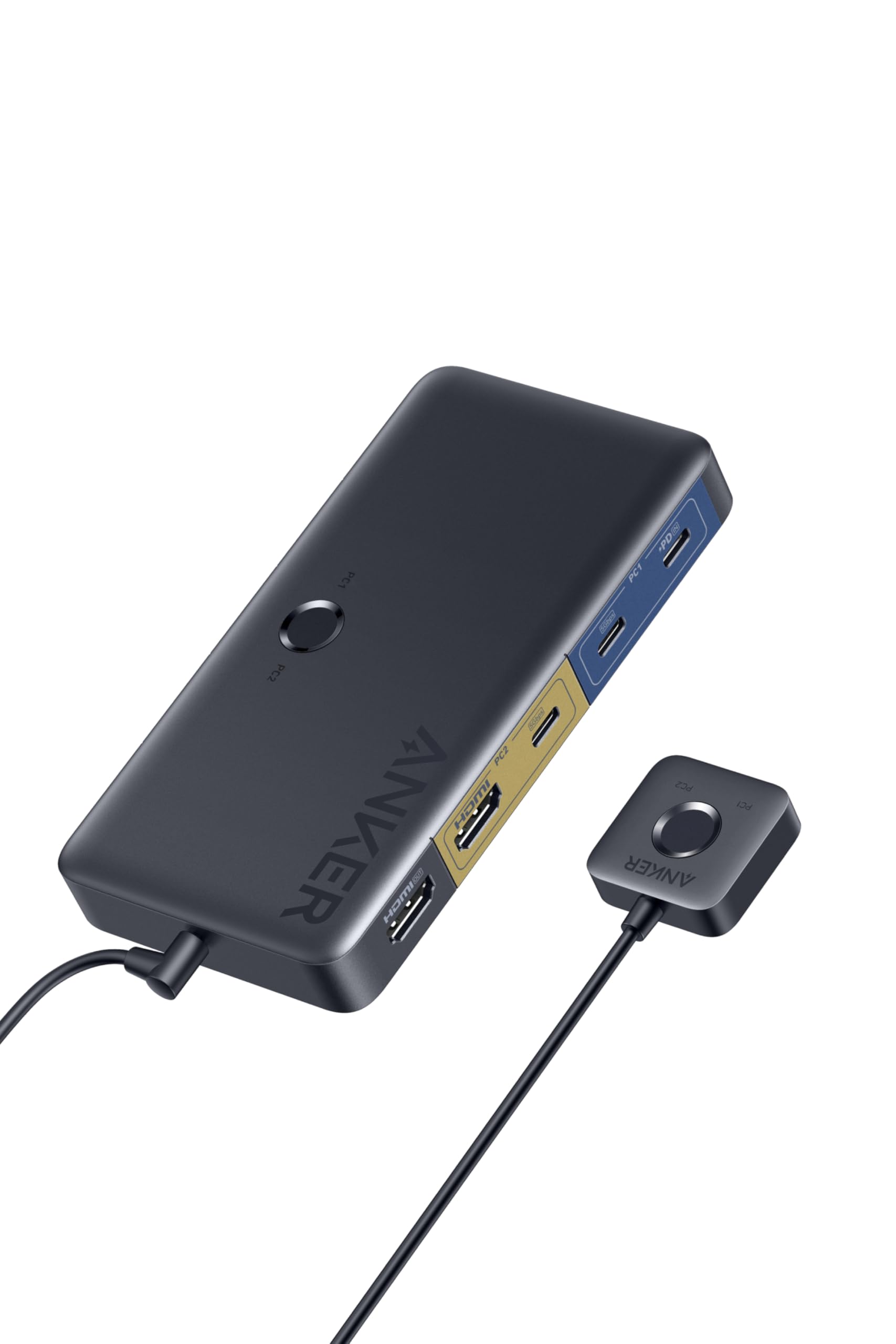 Anker KVM Switch (4K, For デスクトップ & ノートPC) 11-in-1 切替器100W PD対応 4K 60Hz HDMIポー