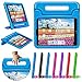 Greatgo Case Compatible with iPad 9.7in Air 1 Air 2 5th 6th Generation Shockproof Childproof Lightweight Convertible Handle Stand iPad Cover Case for 6th 5th Generation 9.7