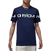 Jordan Men's T-Shirt (HJ2358-410, Midnight Navy/White/Washed Teal)