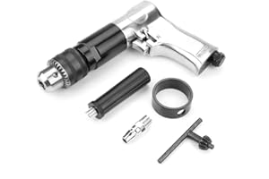 SEMME Air Drill 1/2,Pneumatic Air Drill, 900rpm CW/CCW Handle Type Reversible Variable Speed Drilling Tool Engraving Grinder with 360°Reversible Handle for Machinery Production, Furniture, Hardware