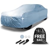 iCarCover 18-Layer Car Cover All Weather Waterproof Automobile Protection | Universal Fit Padded Hail UV Sun Rain Sonw Dust Rain Protection Covers Outdoor indoor Full Exterior (194"-198")