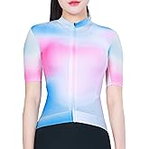 INBIKE Cycling Jersey Women Short Sleeve, Breathable Bike Shirt Full Zipper, Quick Dry Biking Tops with 3 Rear Pockets