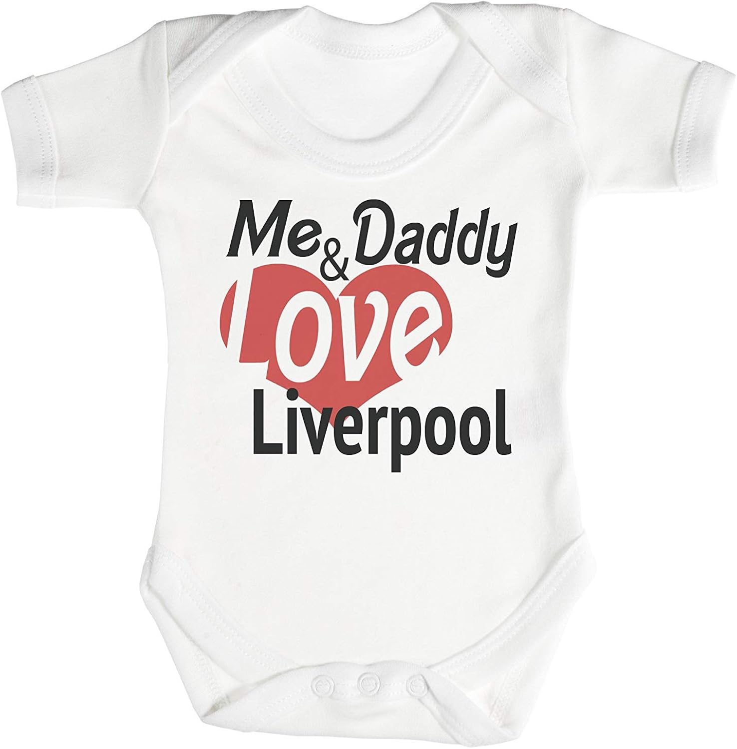 Freedom45457 Me & Daddy Love Liverpool Funny Baby Onesies Boys Girls