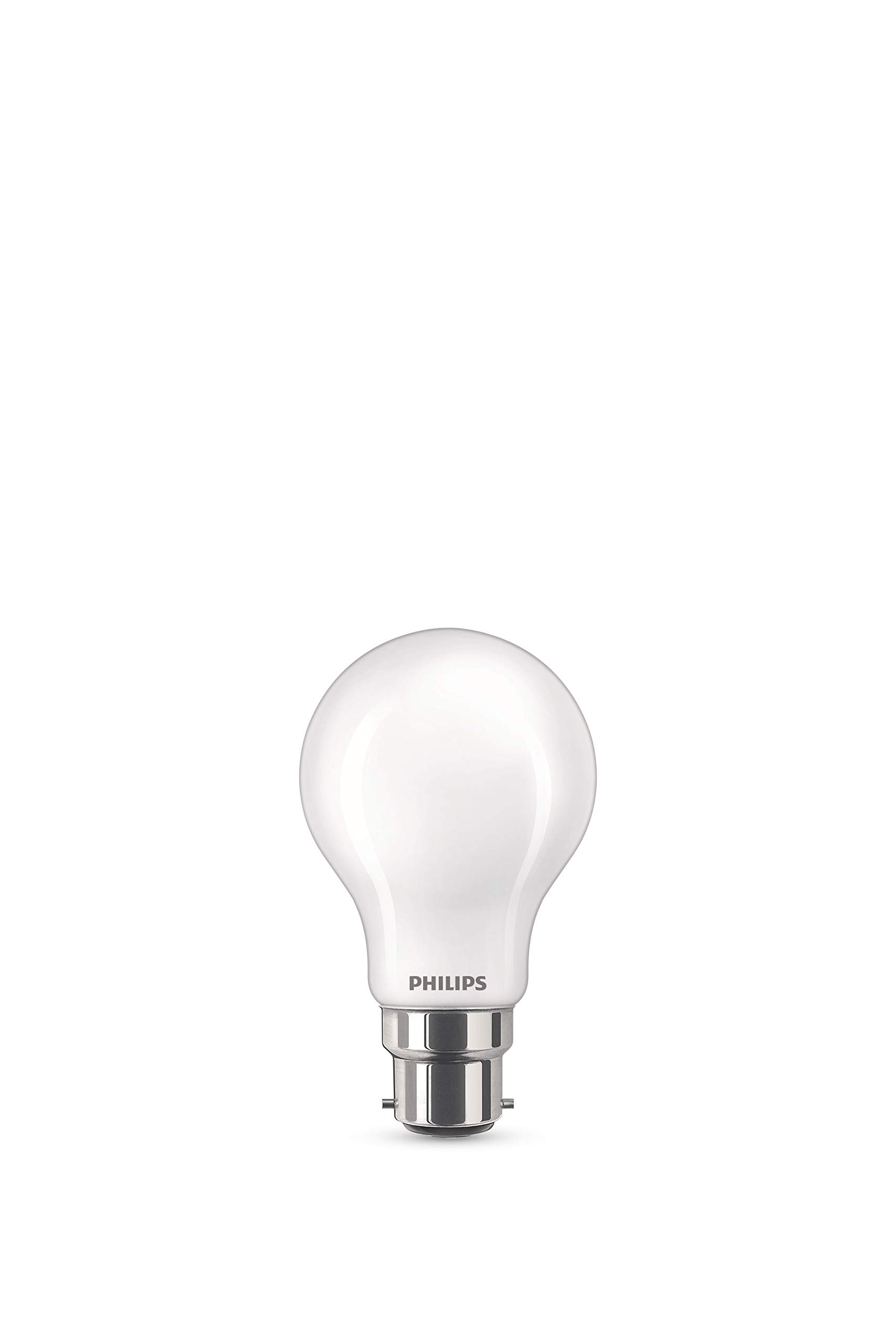 Philips LED Classic A60 Frosted Light Bulb [B22 Bayonet Cap] 75W, Warm White 2700K, Non Dimmable