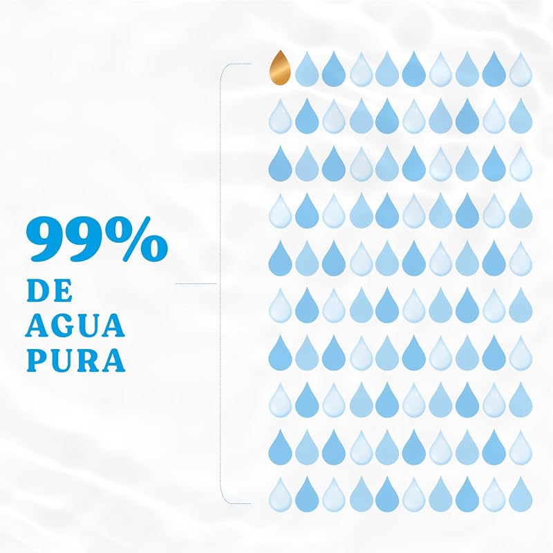 Toalhitas para bebés Extra Care Sensíveis, 99% de água pura, 12 pacotes de 48, total de 576 toalhitas