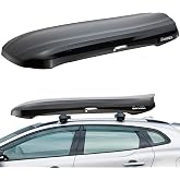 INNO Wedge 660 Black 11 cu ft, Roof Rack, Roof Box, Cargo Box, Hard Shell, Low Profile, Dual‑Side Opening with Locks, Made in Japan, Compatible with Aero &amp; Square Bars, Tool Free Install