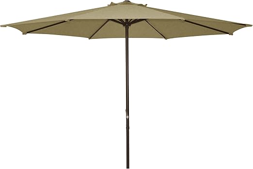 Amazon Com Ace Evert Market Umbrella 8011s 9 Ft Polyester Beige Patio Umbrellas Garden Outdoor