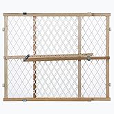 Toddleroo by North States - Diamond Mesh Wooden Baby Gate: Pressure Mounted Baby Gate for Doorways - Adjustable 26.5 to 42 In