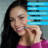 Piksters Interdental Brushes Size 5 Blue 40 pack for Large Gaps Braces view 4