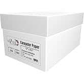 BIZTEK Continuous Carbonless Computer Paper 12 x 8 1/2, Blank Left and Right Perforated, 15 lb, 3-Part White/Canary/Pink - 1,050 sets