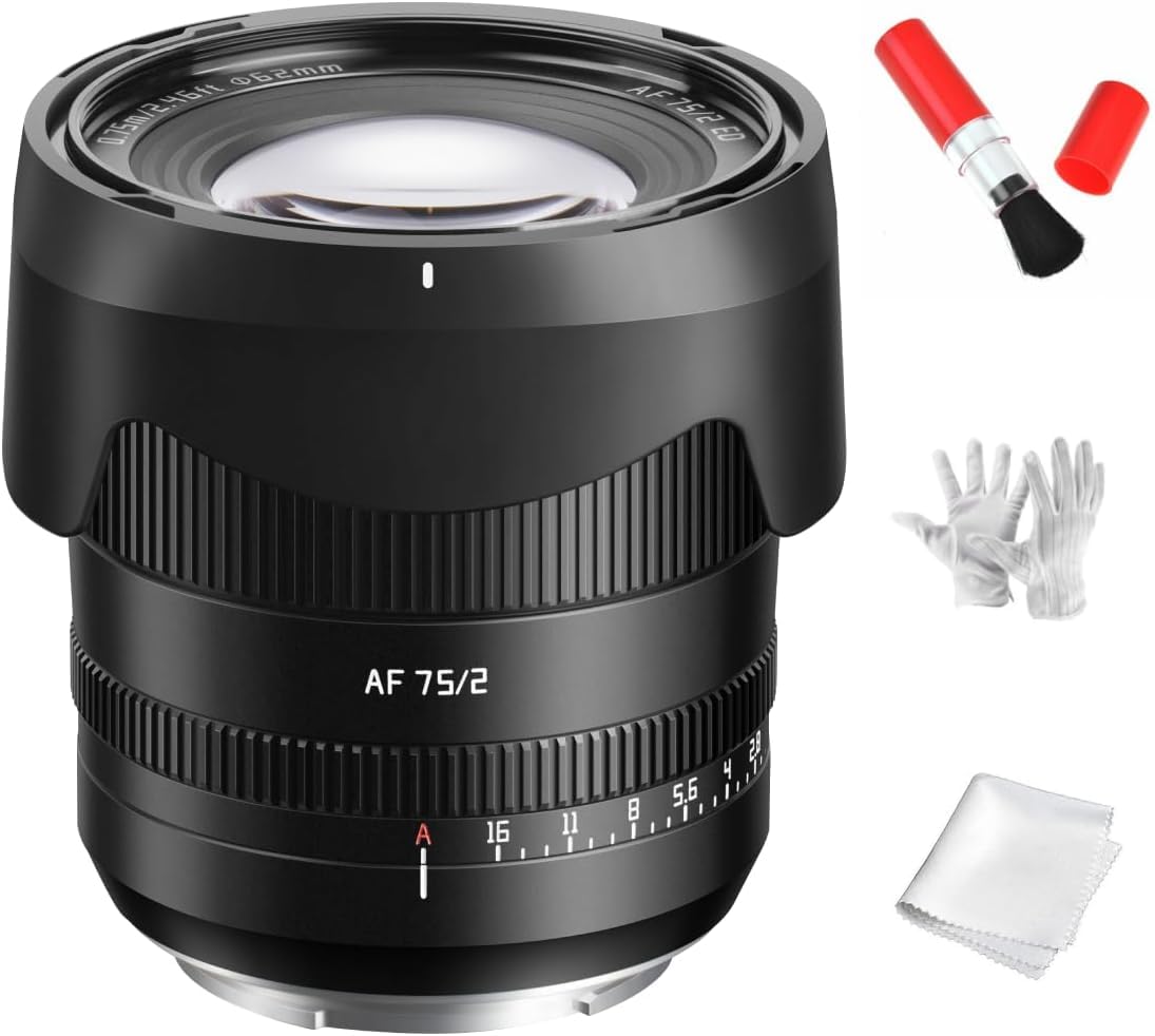 TTARTISAN AF 75mm F2 Full Frame Auto Focus Lens for Sony E-Mount Cameras