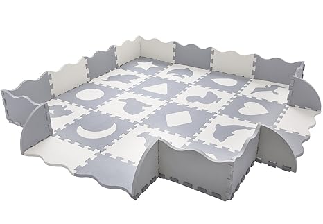 Buy Superjare 16 Patterns Interlocking Foam Floor Tiles Thick Baby