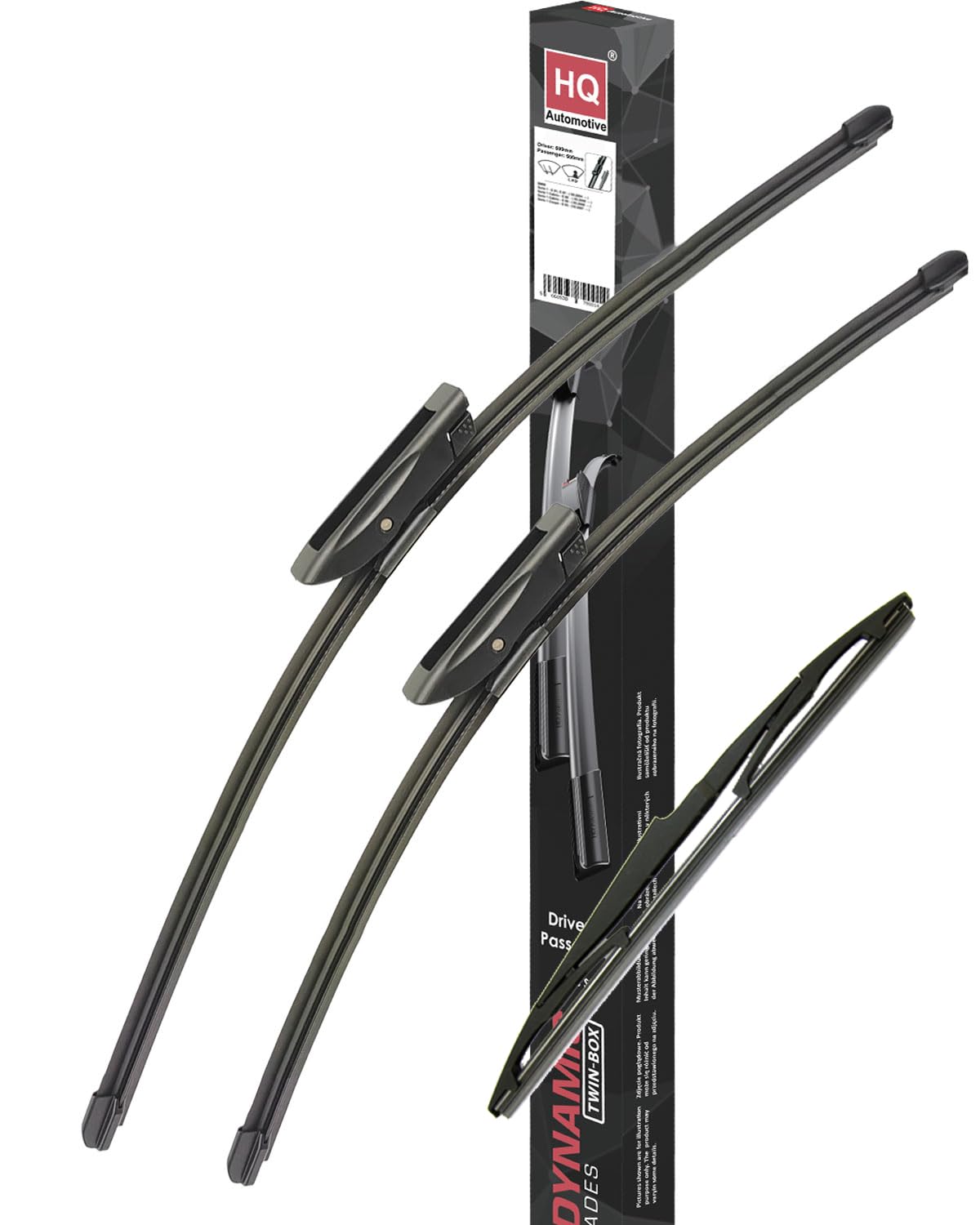 HQ Automotive Wiper Blades for Renault Magane (2006-2008) Front Rear Kit, Ad81-427|Hq9