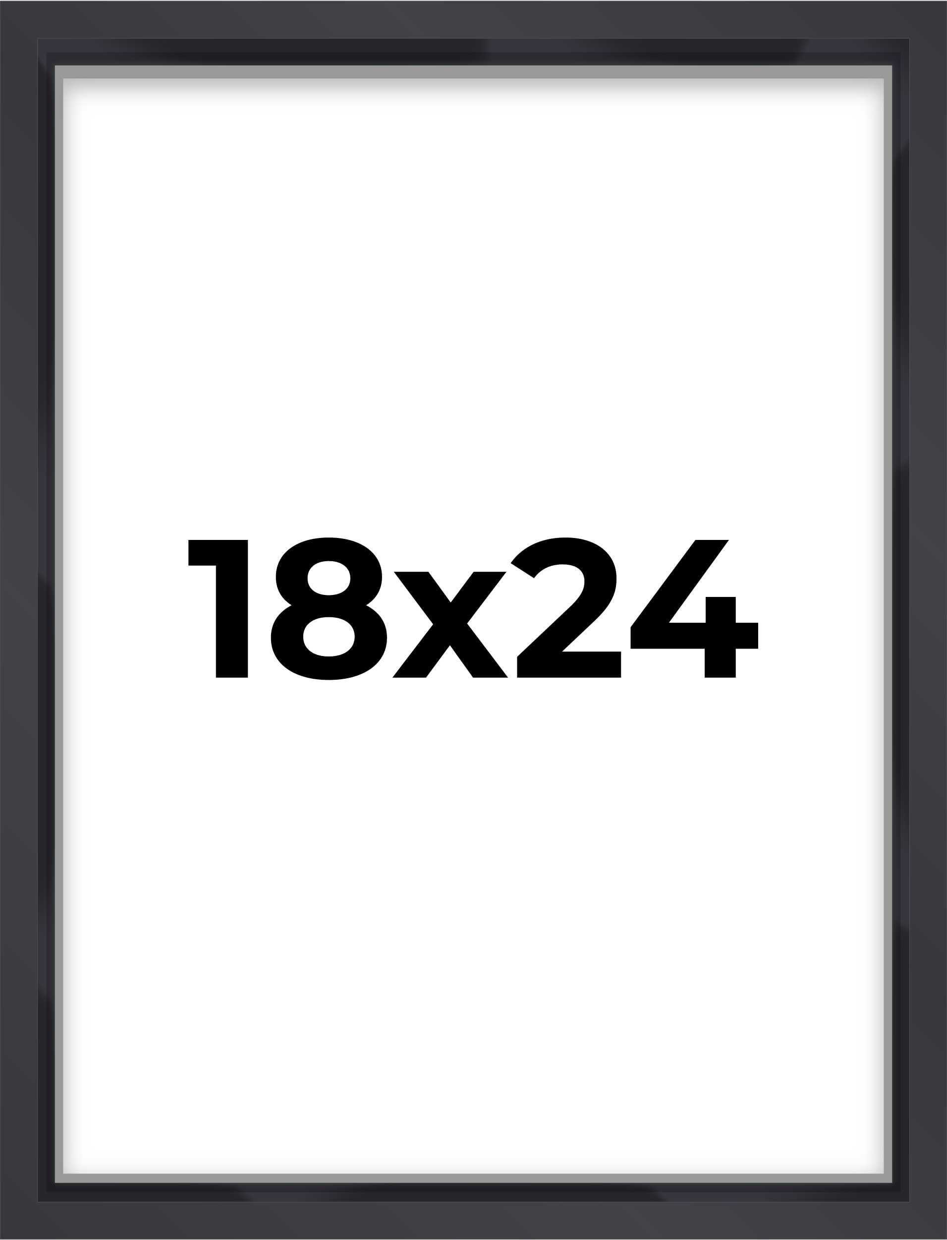 Photo 1 of 18x24 Shadow Box Black Display Frame | 3/4" Depth | Interior Size 18x24 or 24x18 Inches | UV Resistant Acrylic Plexiglass, Acid-Free Backing and Wall Hangers Included