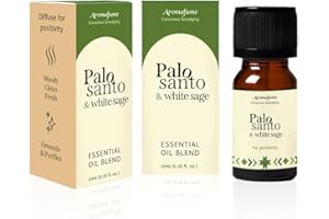 Palo Santo & White Sage Essential Oil Diffuser Blend by Aromafume | 3 x 10ml / 0.33 fl oz l Aromatherapy Oil for Smokeless Smudging | Natural Air fresheners for home | Spiritual Meditation Accessories