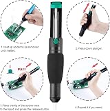 Youmile 2x Solder Sucker Desoldering Pump Vacuum Remover Tool Black 8" w/ view 5