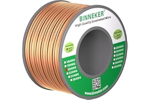 BINNEKER 20 AWG Magnet Wire - Enameled Copper Wire - Enameled Magnet Winding Wire - 4 oz - 0.0315" Diameter 1 Spool Coil Natural Temperature Rating 155℃ Widely Used for Transformers Inductors